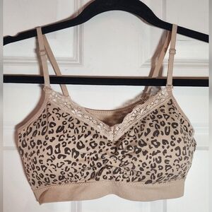 Women's Leopard Print Bralette One Size (Fits Small)